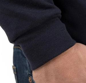 Sweat à col rond décontracté hiver 100% coton pour hommes motif solide épaules tombantes sweats à capuche et sweat-shirts teints unis - Product Image 3