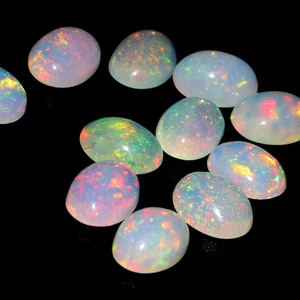 แหวนพลอยโอปอลทรงหลวมหลากสีธรรมชาติทรงวงรีขนาด8x6มม. ได้รับการรับรองสำหรับบุคคลที่สาม - Product Image 6