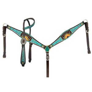 Cabezal anatómico occidental con material de hebilla personalizado Hardware con nombre de marca personalizado headstall occidental en precio a granel - Product Image 2