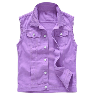 Casual Winter Canvas <b>Denim</b> <b>Vest</b> <b>for</b> <b>Men</b> Solid Color 100% Cotton Breathable High Quality Outerwear wholesale rate with custom - Product Image 1
