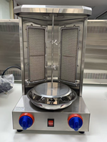 Machine à shawarma au gaz Campbon ZH-9211R, mini, en acier inoxydable, avec rotation verticale, pour restaurant, snack-bar