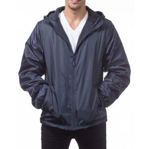 Veste en jean de sports d'hiver pour hommes de haute qualité à capuche col montant avant Logo Streetwear vente en gros pas cher - Product Image 5