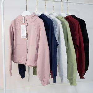 Veste de costume de yoga en polaire à boucle de sport pour femmes haut de fitness respirant et sans couture avec sweats à capuche décontractés - Product Image 2