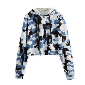 Top corto con capucha para mujer superventas de talla grande personalizado su propio diseño sudaderas con capucha para mujer - Product Image 1