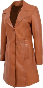 Manteau long en cuir pour femme, taille adulte, vêtements d'extérieur, best-seller en ligne - Product Image 6