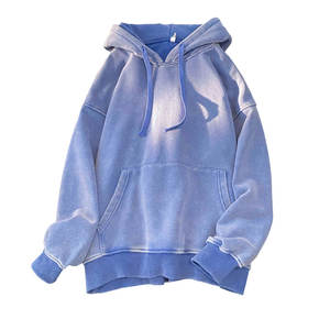 Sudaderas con capucha extragrandes con logotipo personalizado de peso pesado para hombre, sudaderas con capucha con estampado de diamantes de imitación y lavado ácido Sun Fed - Product Image 1