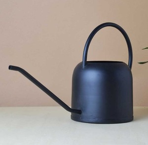 Noir mat enduit de poudre arrosoir feuille fer plantes eau peut qualité supérieure jardinières fleur arrosage pichet 2025 - Product Image 6