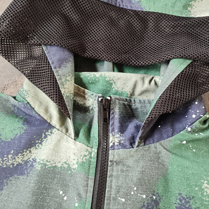 Ropa de calle personalizada de camuflaje de algodón francés Terry Zip up Hoodie Camo ácido lavado desgastado sudaderas con capucha para hombres con cremallera Premium ropa de hombre - Product Image 5