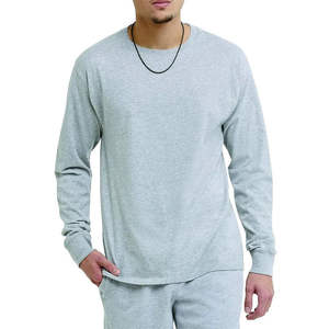 T-shirts d'entraînement de gymnastique à manches longues pour hommes de meilleure qualité Fitness décontracté Sports de plein air Style formel tricoté Design de personnalité unique - Product Image 1