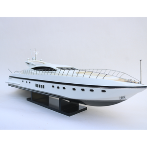 Mangusta 108 Modèle de bateau en bois de haute qualité Décor nautique Artisanat peint Décoration intérieure Boîte élégante en bois incluse - Product Image 6