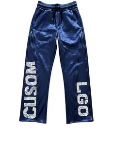 กางเกงวิ่งขายาวแนวสตรีทสำหรับผู้หญิงผู้ชายทันสมัยกางเกงฝรั่งเศสเทอร์รี่มีซิปด้านข้างพิมพ์โลโก้นุ่มสบายผ้าขาตรงกางเกงสูง - Product Image 3