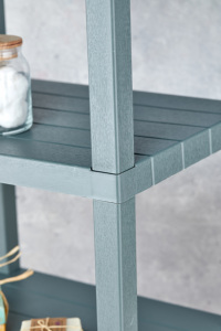 Estantes Plegables de Plástico Gris de Varias Capas, Unidades de Almacenamiento de 4 Niveles que Ahorran Espacio para Baño y Sala de Estar - Estanterías Plegables - Product Image 5