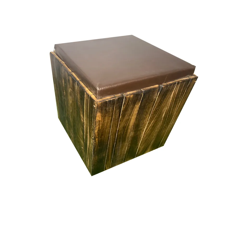 Cube shaped Wooden Coffee stool with Organizer Storage Ottoman Living Room , Office , Hotels ,cafe