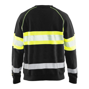 Sudadera de construcción para hombre Hi Vis Work Wear Running Black/Yellow Reflective Safety Hi Vis Work Sudadera - Product Image 2