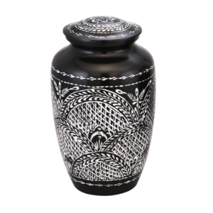 Urnas de cremación para adultos de aluminio de alta calidad con Peltre y suministros funerarios de metal con acabado de mármol rojo para cenizas humanas - Product Image 3