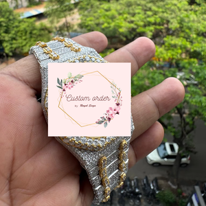 Montre mécanique personnalisée à deux tons en moissanite VVS, montre-bracelet automatique de luxe de haute qualité pour hommes, style hip-hop - Product Image 5