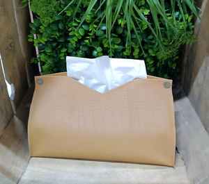 Servilletas de cuero de lujo con logotipo personalizado, caja de pañuelos, caja de metal con función impermeable para cocina, soporte de caja de pañuelos, para la cocina, para el - Product Image 1