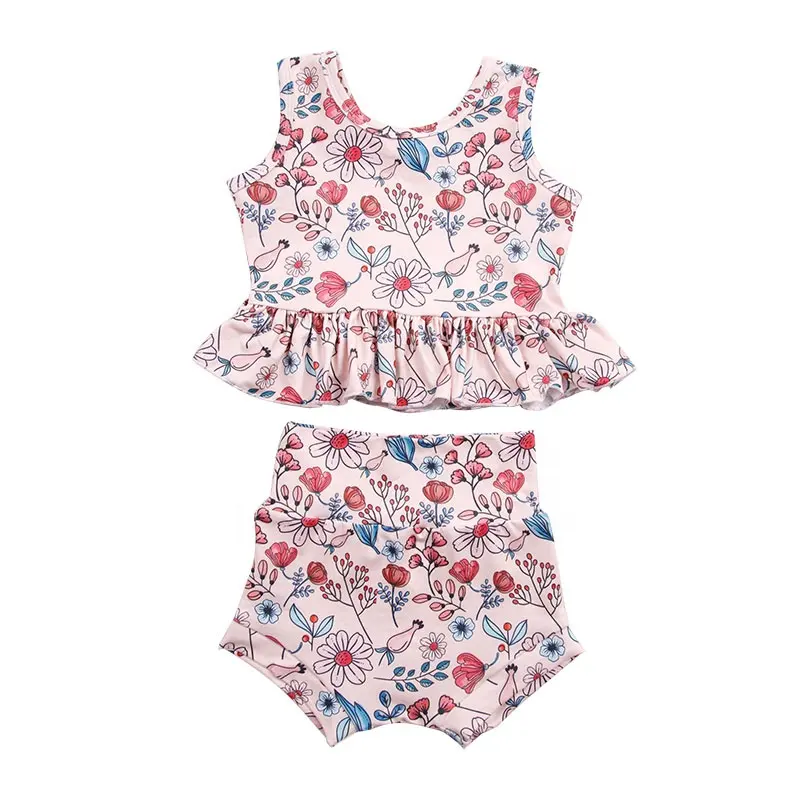 New Arrival Babies Clothes 0-13 Girls Outfit Summer Printed Little Girls Fashionable Clothes Two Piece Children Clothing Sets