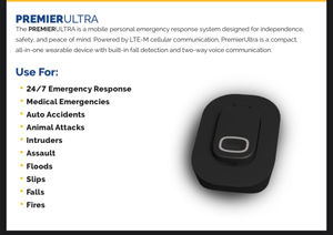 PREMIERULTRA Diseño Ultraligero y Ultradiscreto Comunicación Bidireccional Detección Automática de Caídas Respuesta Rápida 24/7 - Product Image 3