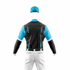 Fabrication sur mesure de tenues de baseball 100% polyester respirantes, légères et anti-UV, service OEM, prix bas pour hommes - Product Image 5