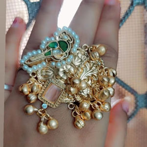 Anillo ancho de estilo bohemio Vintage de moda novedosa, anillo con patrón hueco para ropa informal diaria, boda inspirada en cristianos - Product Image 2