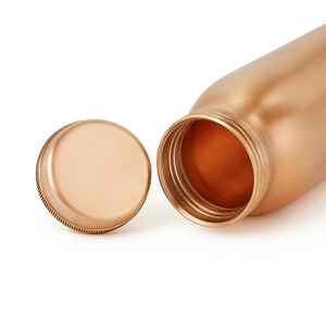 Elegante botella de agua a prueba de fugas de cobre puro de alta calidad duradera ecológica hecha a mano con tapa de gran capacidad estilo americano - Product Image 3