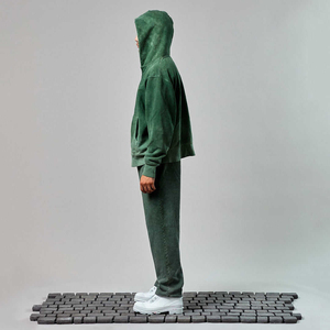 Ensemble 2 pièces OEM unisexe, pantalon de survêtement et sweat-shirt à coupe évasée, délavé au soleil, 100% coton, streetwear, survêtement, prix bas, OEM personnalisé - Product Image 2