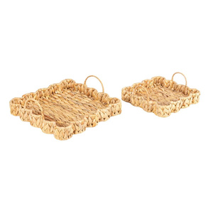 Bandeja DE SERVICIO DE jacinto de agua redondo de primera calidad Diseño natural minimalista para decoración del hogar, por Vietnam Leading Wholesale Factory. - Product Image 1