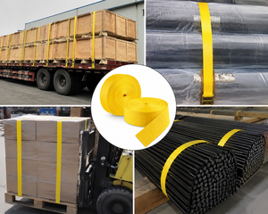 Rouleau de sangle en polyester de 3 pouces, résistance à l'usure supérieure pour la fabrication de sangles à cliquet et la fixation de cargaisons, usine OEM - Product Image 2