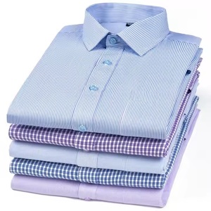 Camisas a Rayas de Corte Entallado para Hombre 2025, Estilo Esmoquin de Negocios, Botones Completos, Transpirables, Ligeras, 100% Algodón, Ecológicas - Product Image 1