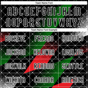 ชุดวอลเลย์บอลทีมแบบกำหนดเอง สีดำและสีแดง สีเขียวเคลลี่ ลายเรขาคณิตแบบปาเลสไตน์ ชุดวอลเลย์บอลแบบซับลิเมชั่นสำหรับผู้ชาย - Product Image 4
