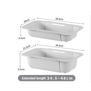 Extensível Cozinha Plastic Sink Colanders & Strainers Basket Para Lavar Legumes e Frutas, Drenar Massas Cozidas e Pratos Secos - Product Image 6