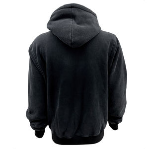 Custom Washed Hoodie OEM Print Logo <b>Retro</b> Oversized Cotton Pullover <b>Sweatshirt</b> Casual Distressed Hoodies For Men - Product Image 2