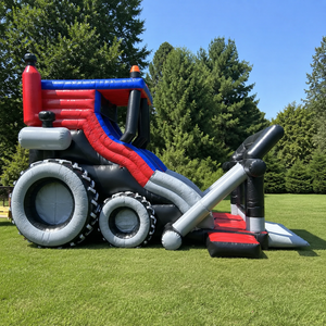 Aire de jeux gonflable professionnelle 7x4x6h m – Château gonflable en PVC avec toboggan – Utilisation professionnelle en extérieur/intérieur – Conforme aux normes européennes - Product Image 3