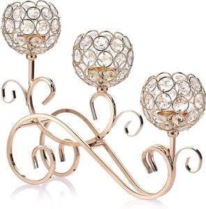 Candelabro de Hierro Negro en Oferta, Portavelas Decorativo para Decoración de Mesa de Boda y Decoración del Hogar - Product Image 5