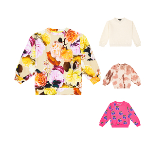 Qualité supérieure femmes Floral à manches longues col rond sweats à la mode vêtements de sport personnalisés sans couture Fitness Design - Product Image 1