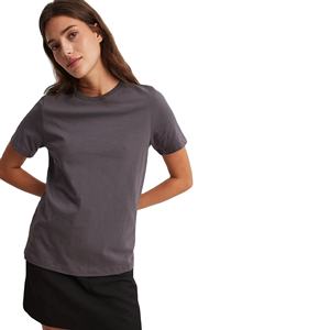 Camiseta Básica Lisa de Alta Calidad para Mujer, Suave, Informal, Cuello Redondo, Manga Corta, Personalizable, Ropa al por Mayor, Moda - Product Image 1