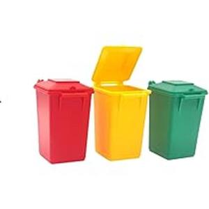 High Quality Modern Luxury Recycled Plastic Geometric Pattern Trash Can Open-Top Rectangular Outdoor Dust <b>Bin</b> Two Wheels Lid - Product Image 5