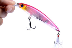 Señuelos de Pesca de Agua Salada, Cebo Duro, Wobbler, <span class=keywords><strong>Senuelo</strong></span> de Pesca, Jerkbait, Señuelo Minnow de 110 mm con 4 #   Anzuelos Triples con Plumas - Product Image 2