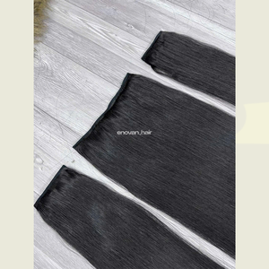 Haute Qualité CLIP IN Extensions De Cheveux Vietnamiens Vierge Cuticule Humaine Alignée Double Dessiné Doux Soyeux Texture Usine Directe - Product Image 1