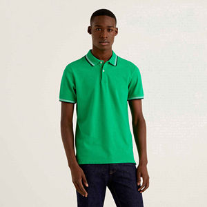 Camisetas Polo de alta calidad con estampado personalizado de manga corta con logotipo bordado liso 100% algodón tejido antiarrugas So - Product Image 2