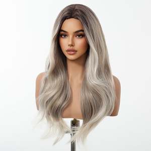 DWY High Quality Ash Blonde Synthetic Lace <b>Wig</b> Chic & Versatile Elegance with Side Part Hairline <b>Short</b> Straight Style - Product Image 5