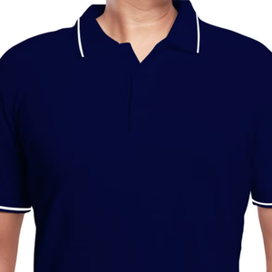 Polo de piqué sólido 100% algodón cómodo para hombre, tejido de punto, ODM, polo de algodón al por mayor, logotipo personalizado bordado - Product Image 5