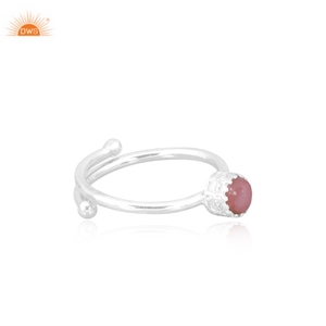 Casual Pink <b>Opal</b> Dyed Designer Stackable <b>Ring</b> Jewelry Wholesaler Handmade Fine 925 Sterling <b>Silver</b> Jewelry Supplier - Product Image 3