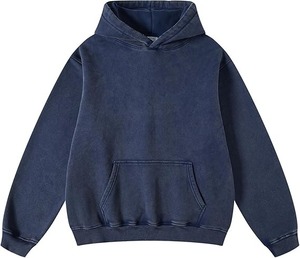 Sweat à capuche vintage délavé à l'acide pour homme Sweat à capuche en coton surdimensionné Marque privée - Product Image 1