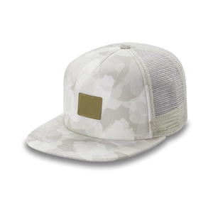 Gran oferta, gorra de camionero de 5 paneles estructurada, malla de ala plana, parche personalizado, Logo Snapback, gorra de camuflaje impresa Digital para el Deporte diario - Product Image 5