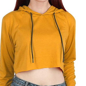Best Design Women's Winter Casual Short <b>Crop</b> <b>Top</b> Hoodies 100% Cotton Light Weight Customizable Color Size Front Logo Breathable - Product Image 6