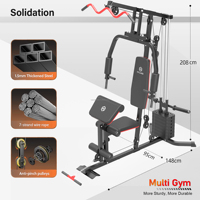 Machine d'exercice multifonctionnelle complète pour la maison avec blocs de poids, idéale pour la remise en forme à domicile – Nouveauté 2026, Offre Spéciale en Ligne