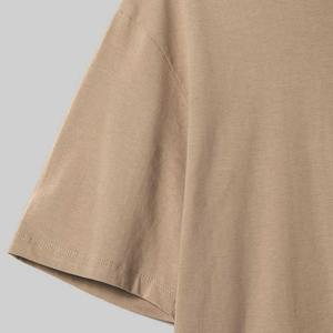 Camiseta de lujo OEM de alta calidad para hombre, 100% algodón, grueso, Color sólido, bordado de gran tamaño personalizado, estilo callejero, Fitness Street - Product Image 6