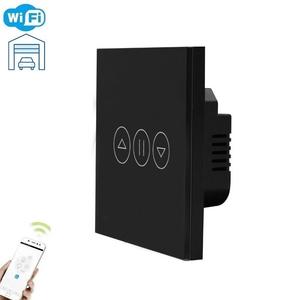 Interrupteur de porte de garage intelligent WiFi standard UE, panneau en verre trempé, Smart Life pour application, design moderne de luxe, garantie de 2 ans - Product Image 1